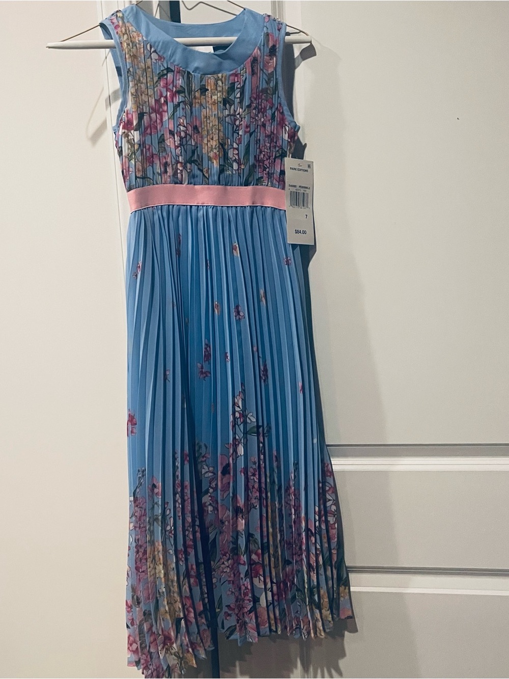 NWT Rare Editions Pleated Floral Print Chiffon Maxi Dress 7